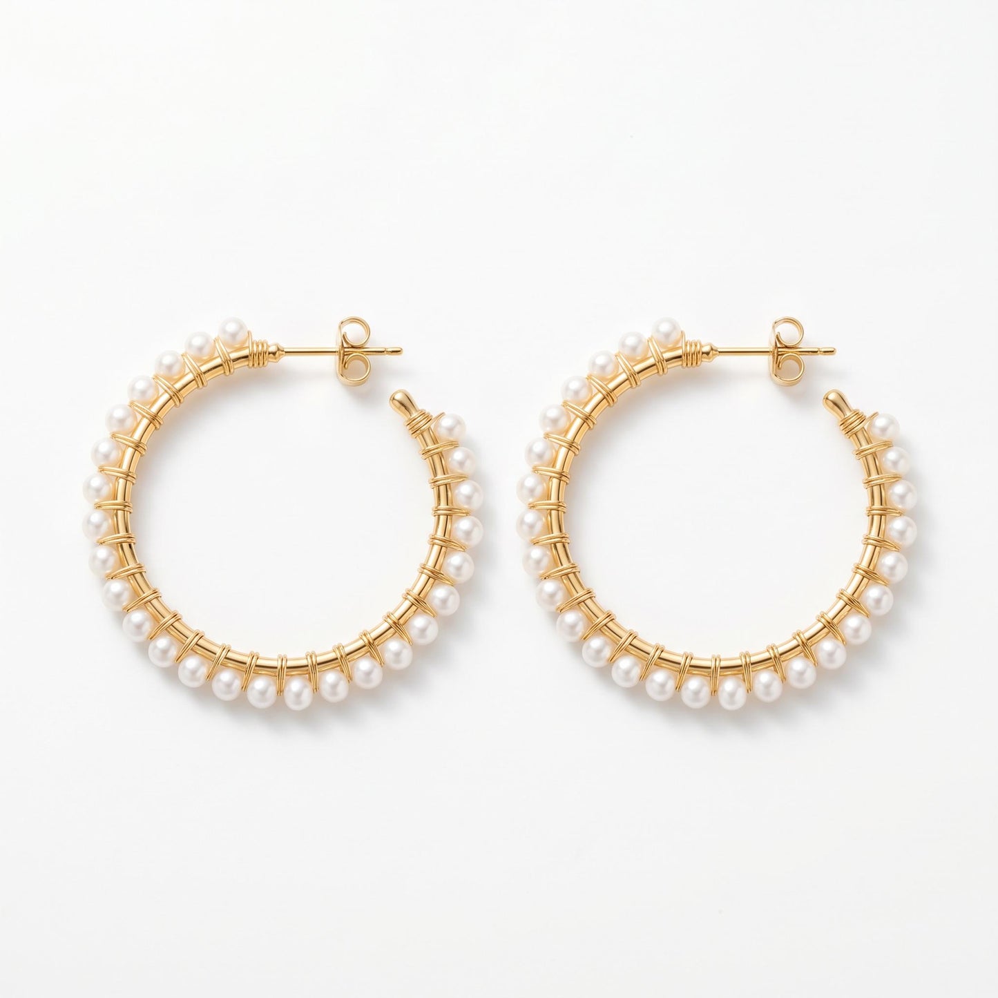Beaded Hoop Earrings