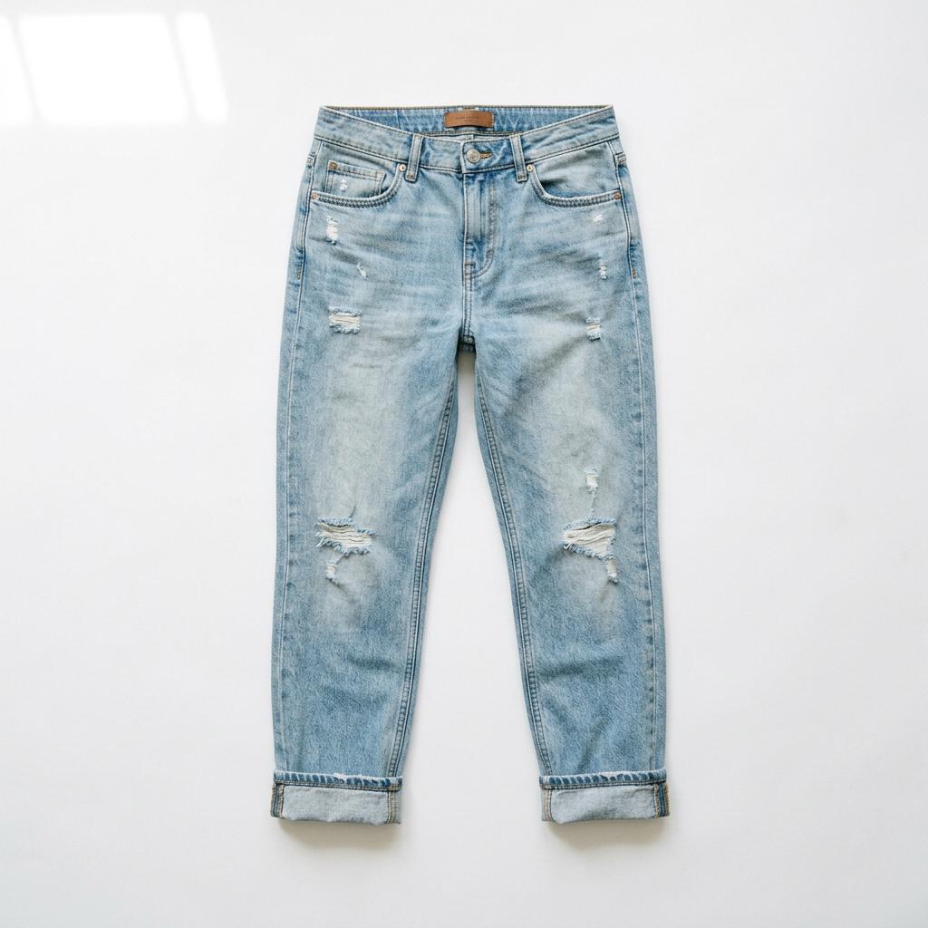 Distressed Boyfriend Jeans