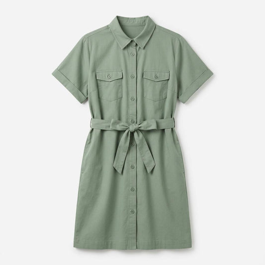 Shirt Dress with Belt