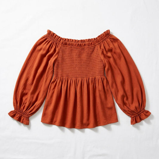 Smocked Peasant Top
